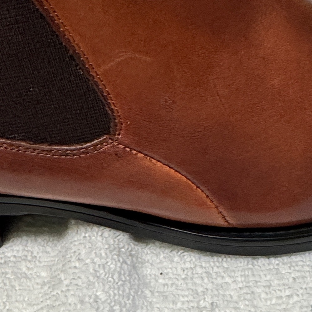 Men’s Karl Lagerfeld Leather Chelsea Cognac Brown Boots Size 10.5M - Picture 16 of 16